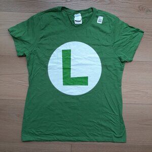 Super Mario Bros. Luigi Icon - New Women's Large Green T-Shirt